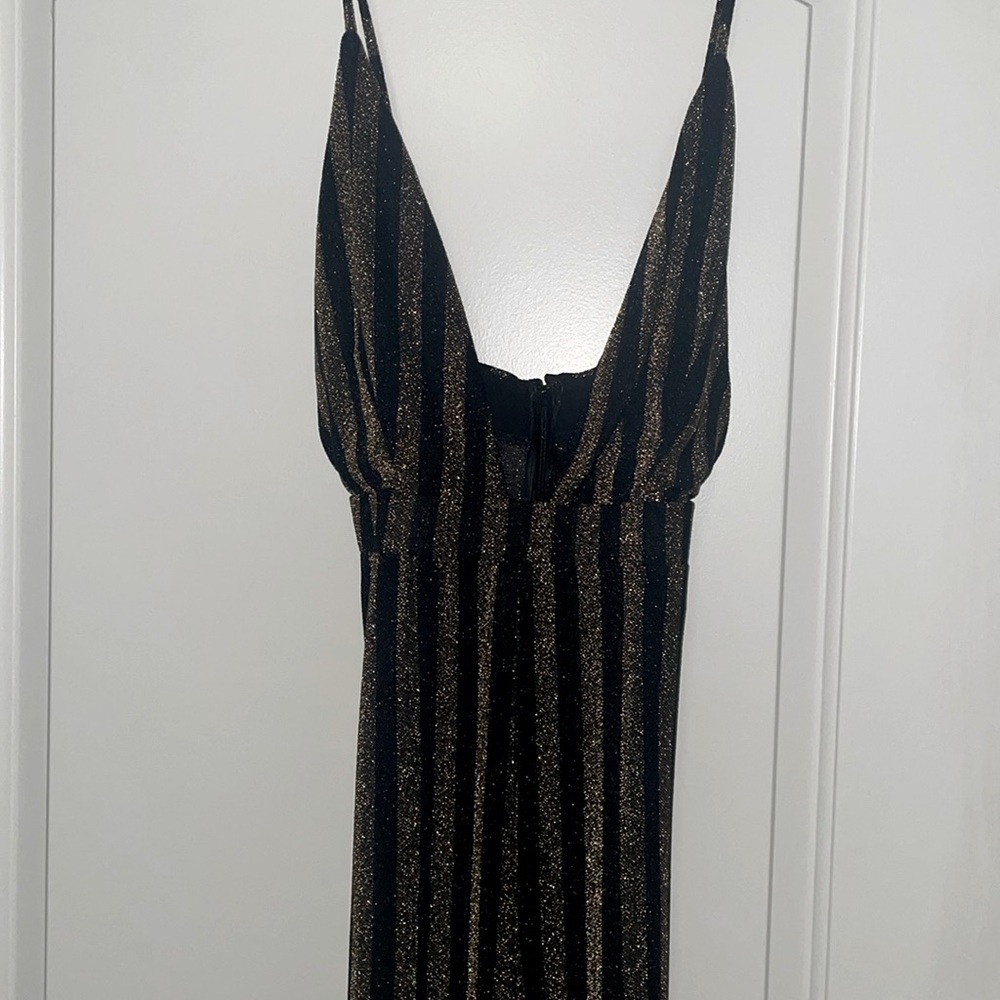 Black and Gold Pant Jumpsuit